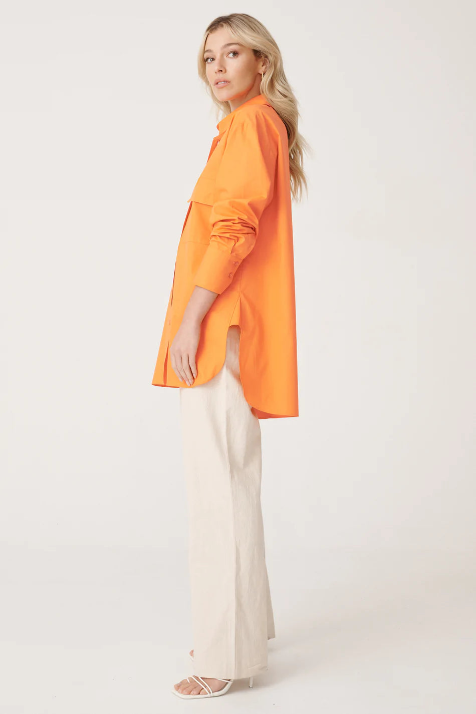 Elysian Collective Raef The Label Scarlett Shirt Orange 