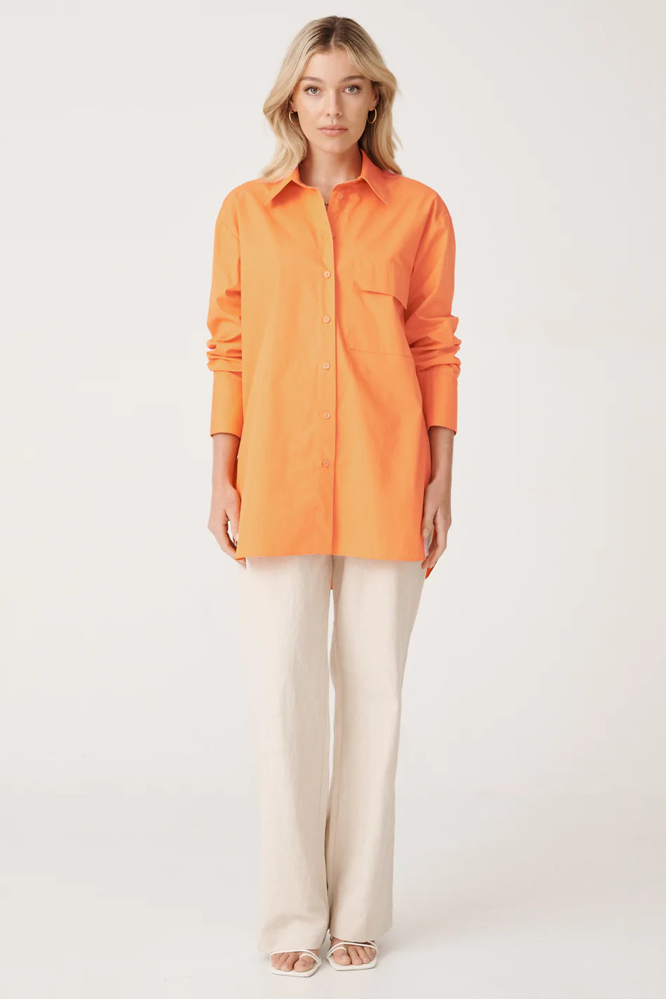 Elysian Collective Raef The Label Scarlett Shirt Orange 