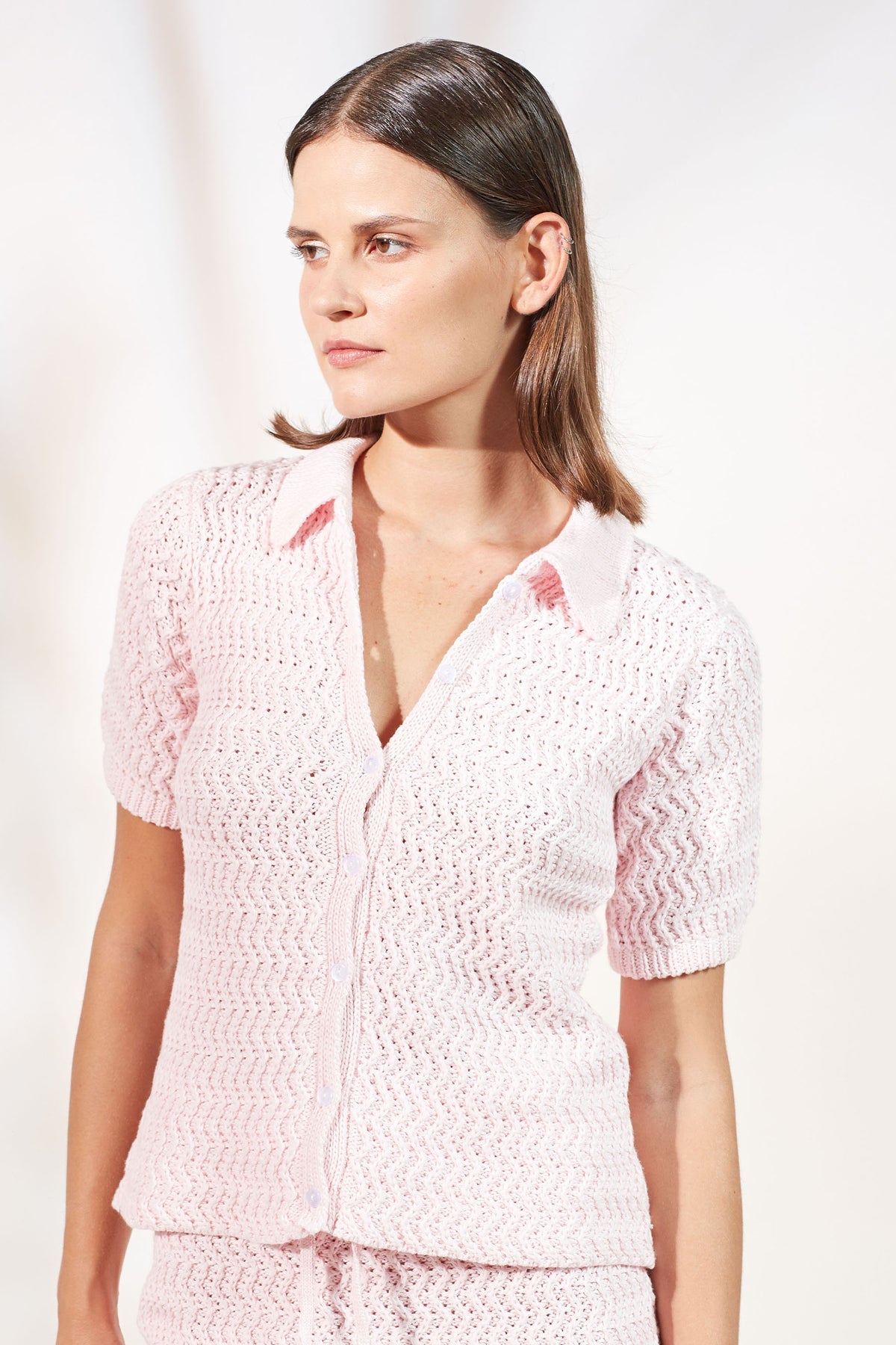 Elysian Collective Rue Stiic Feli Knit Polo Top