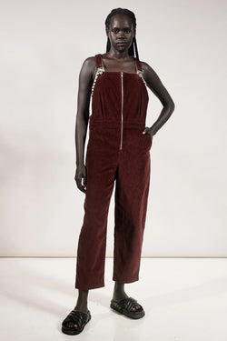 Elysian Collective Rue Stiic Jayda Overall Maroon Red