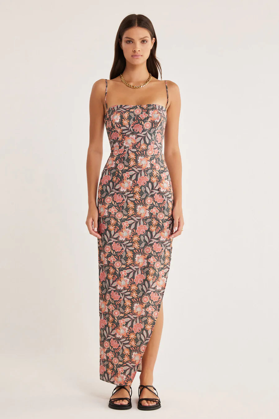 Elysian Collective Rumer Solandis Maxi Dress Black Floral