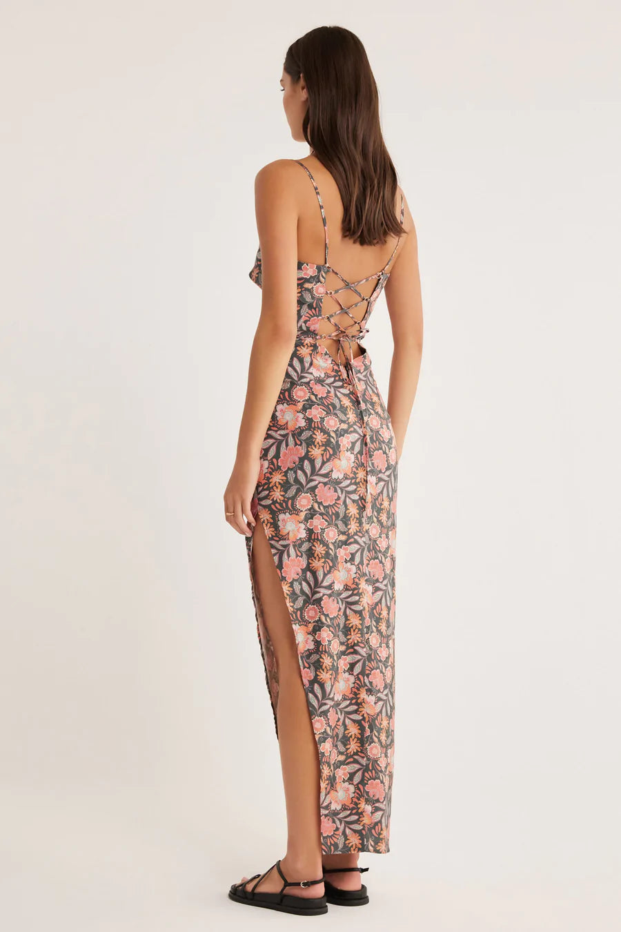 Elysian Collective Rumer Solandis Maxi Dress Black Floral