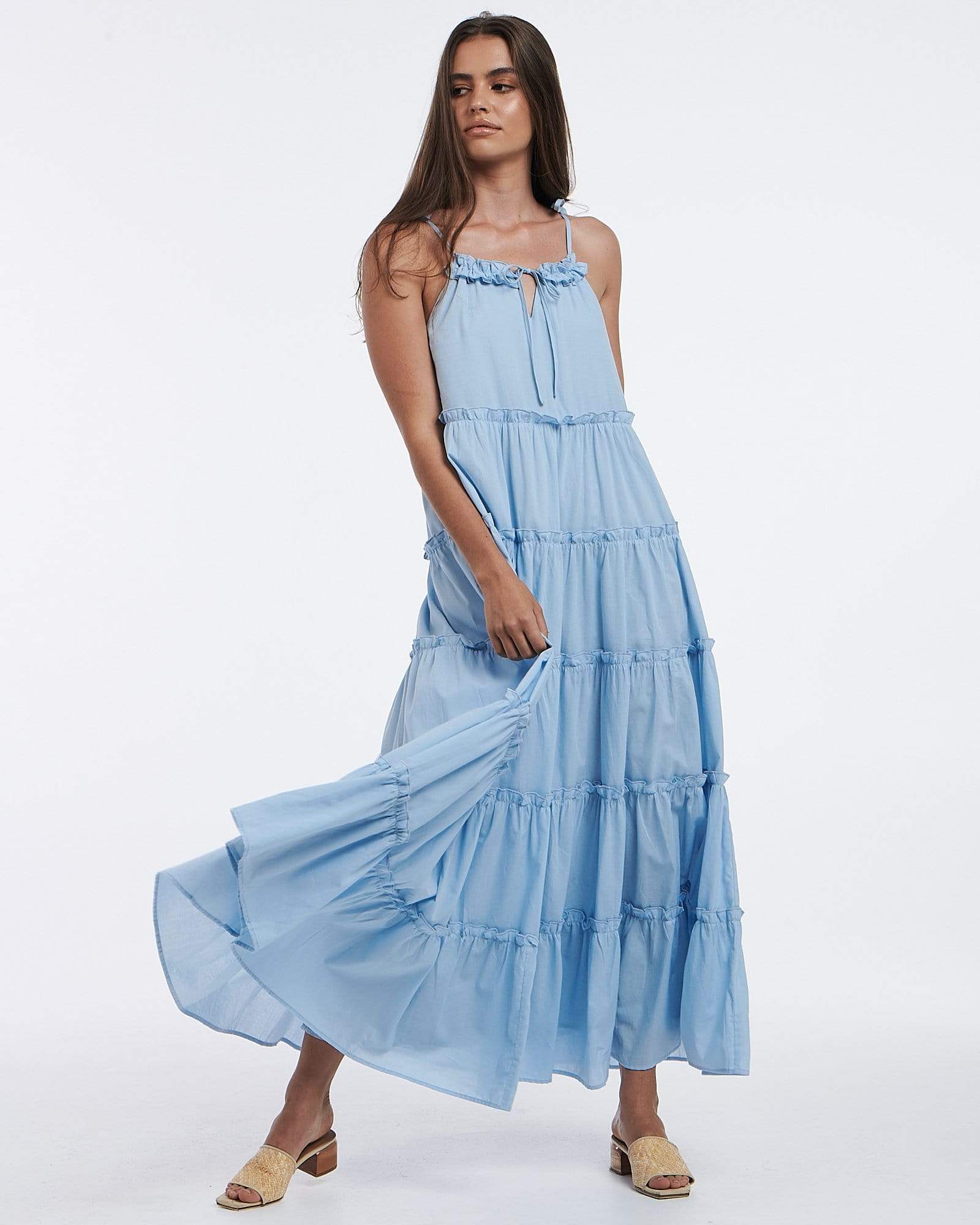 Elysain Collective Charlie Holiday Senorita Dress Sky Blue 