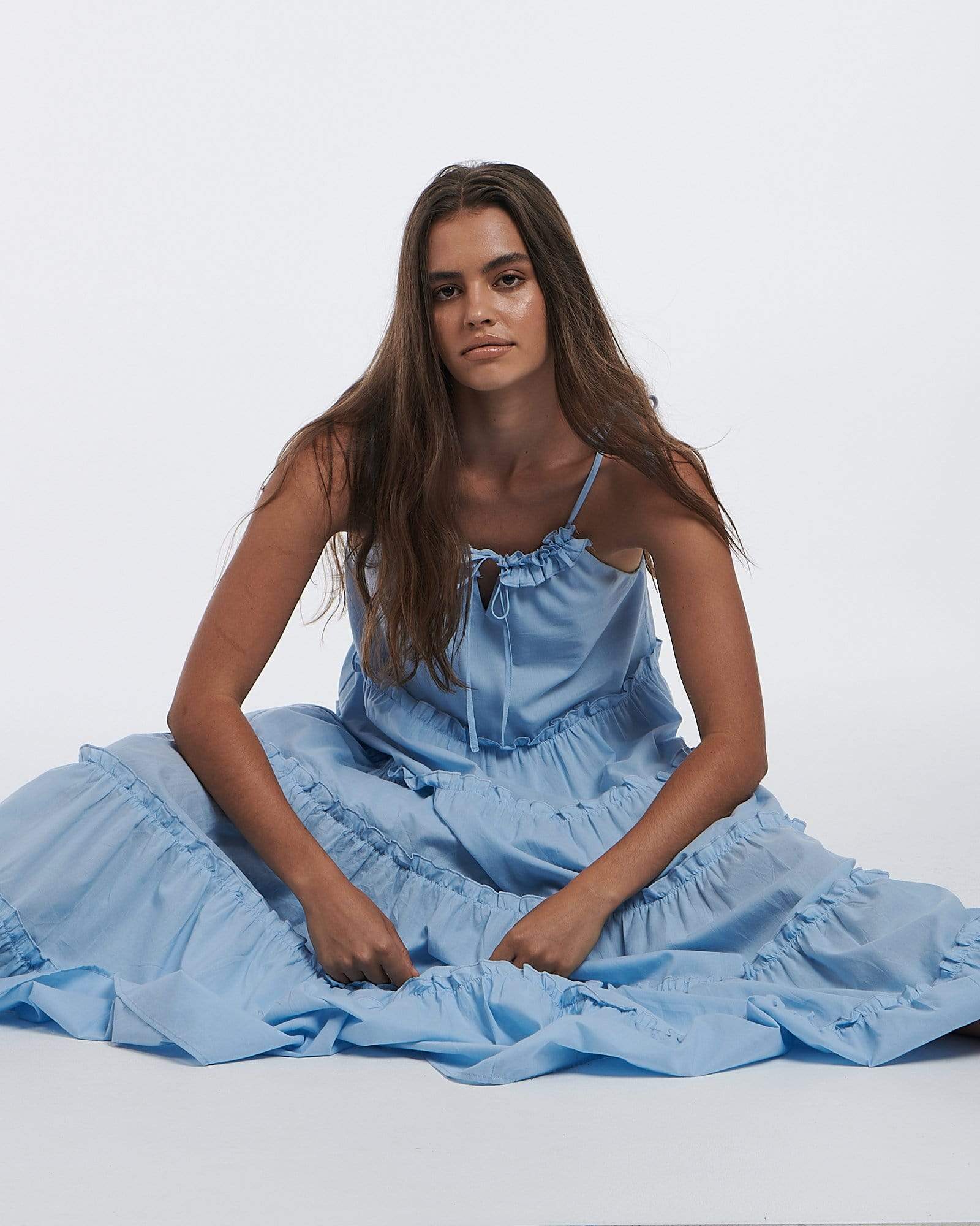 Elysain Collective Charlie Holiday Senorita Dress Sky Blue 