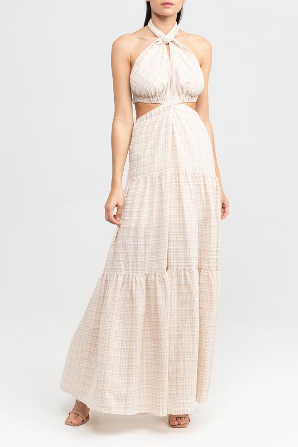 Elysian Collective Significant Other Clementine Dress Almond Check