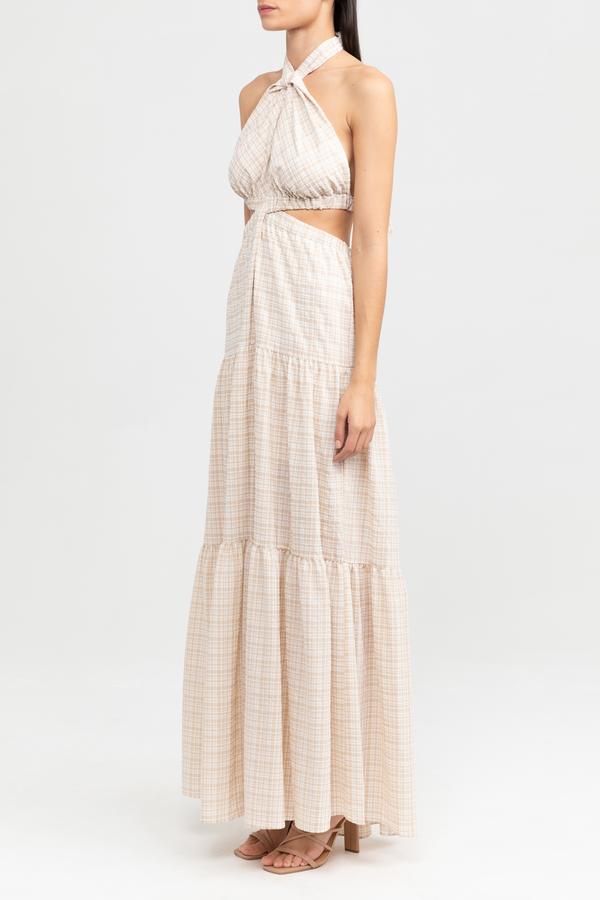 Elysian Collective Significant Other Clementine Dress Almond Check