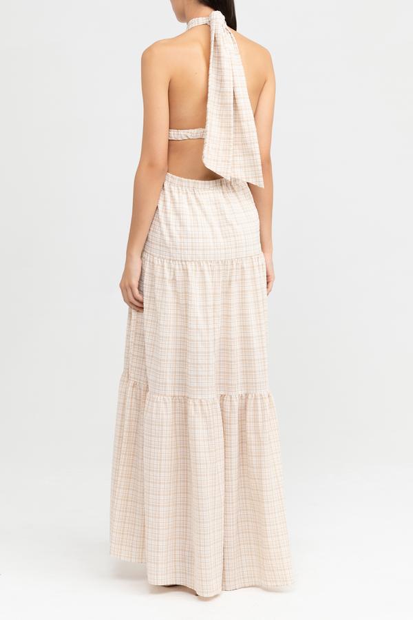 Elysian Collective Significant Other Clementine Dress Almond Check