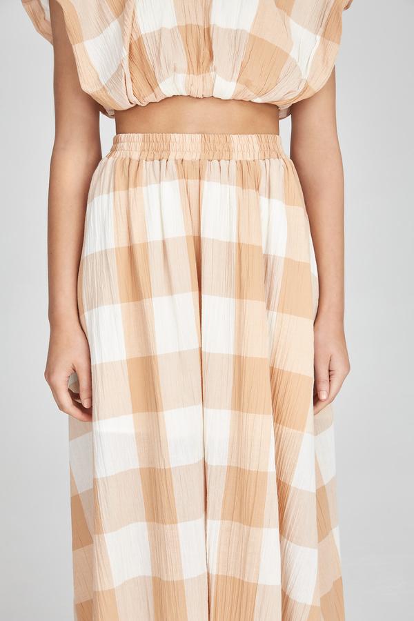 Elysian Collective Significant Other Frida Skirt Caramel Check