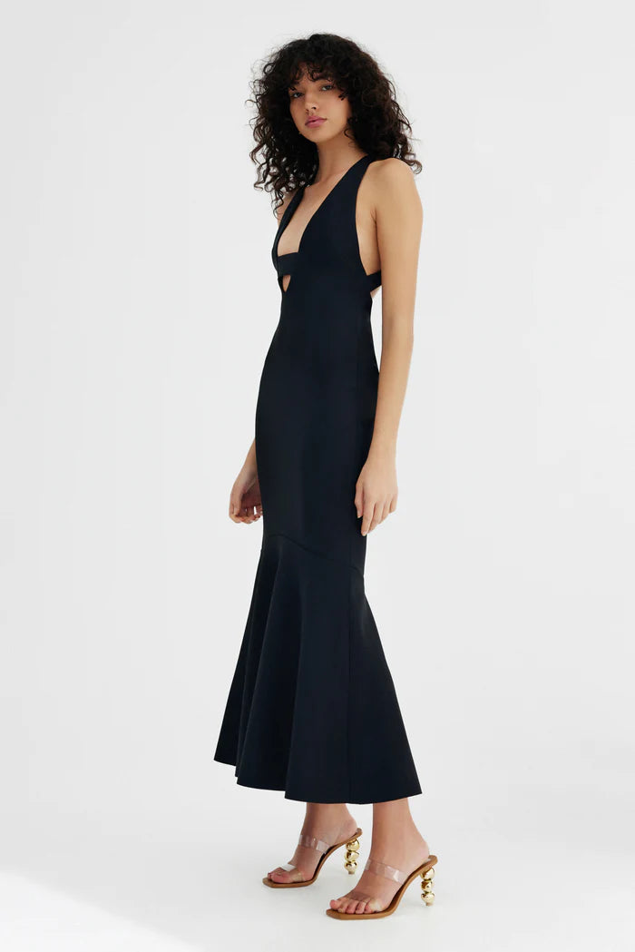 Elysian Collective Significant Other Poet Dress Black