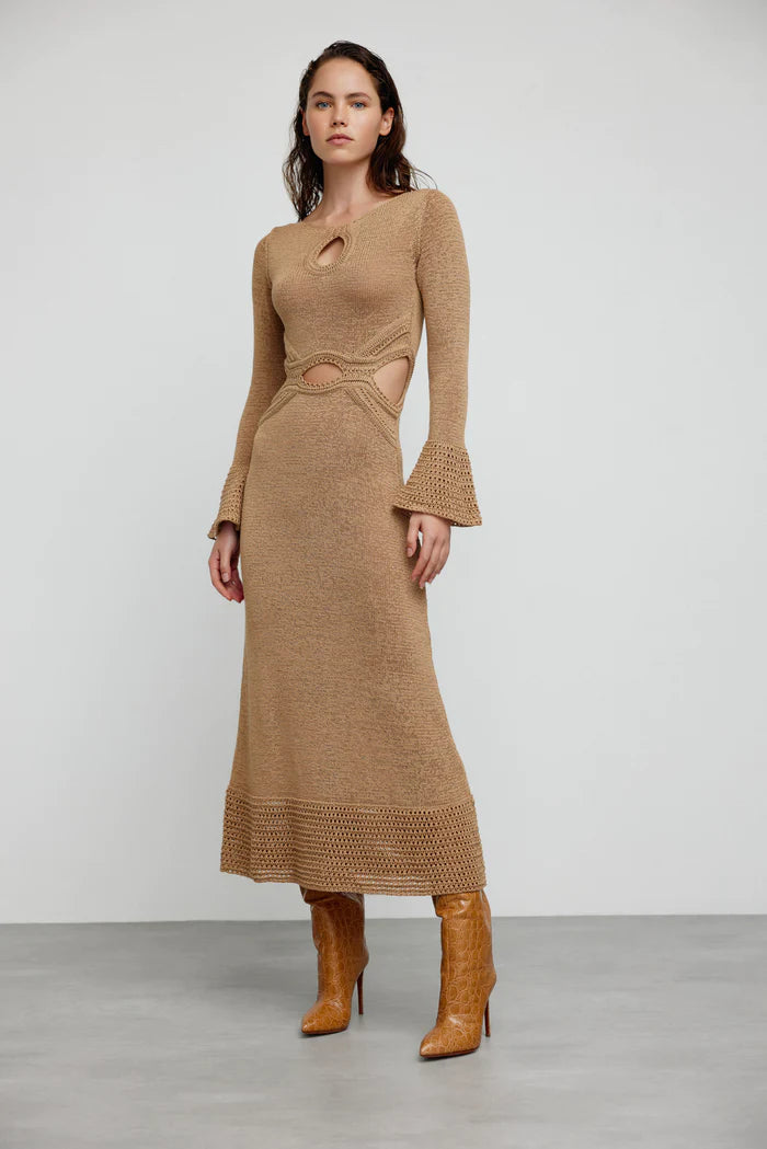 Elysian Collective Significant Other Saoirse Maxi Dress Biscuit