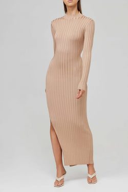 Elysian Collective Signficant Other Sylvia Knit Dress Champagne
