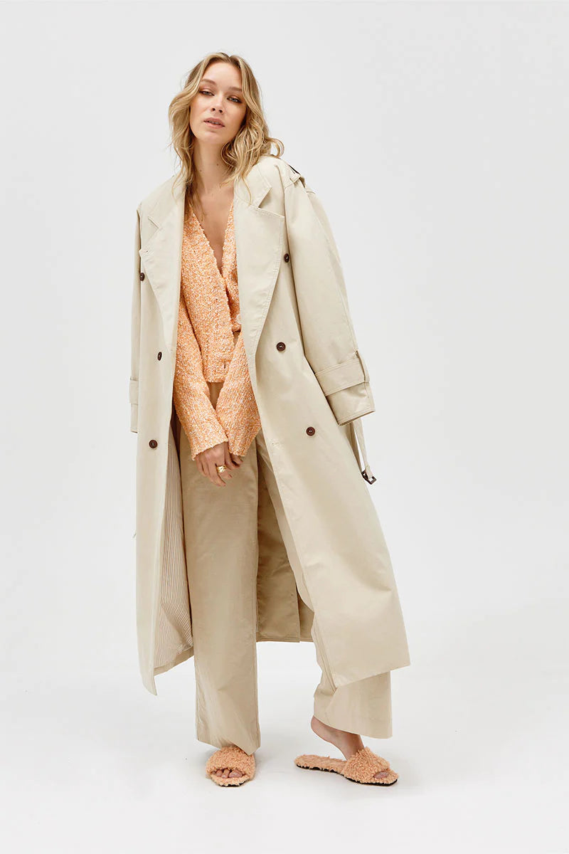Elysian Collective Sovere Studio Agency Trenchcoat Sand