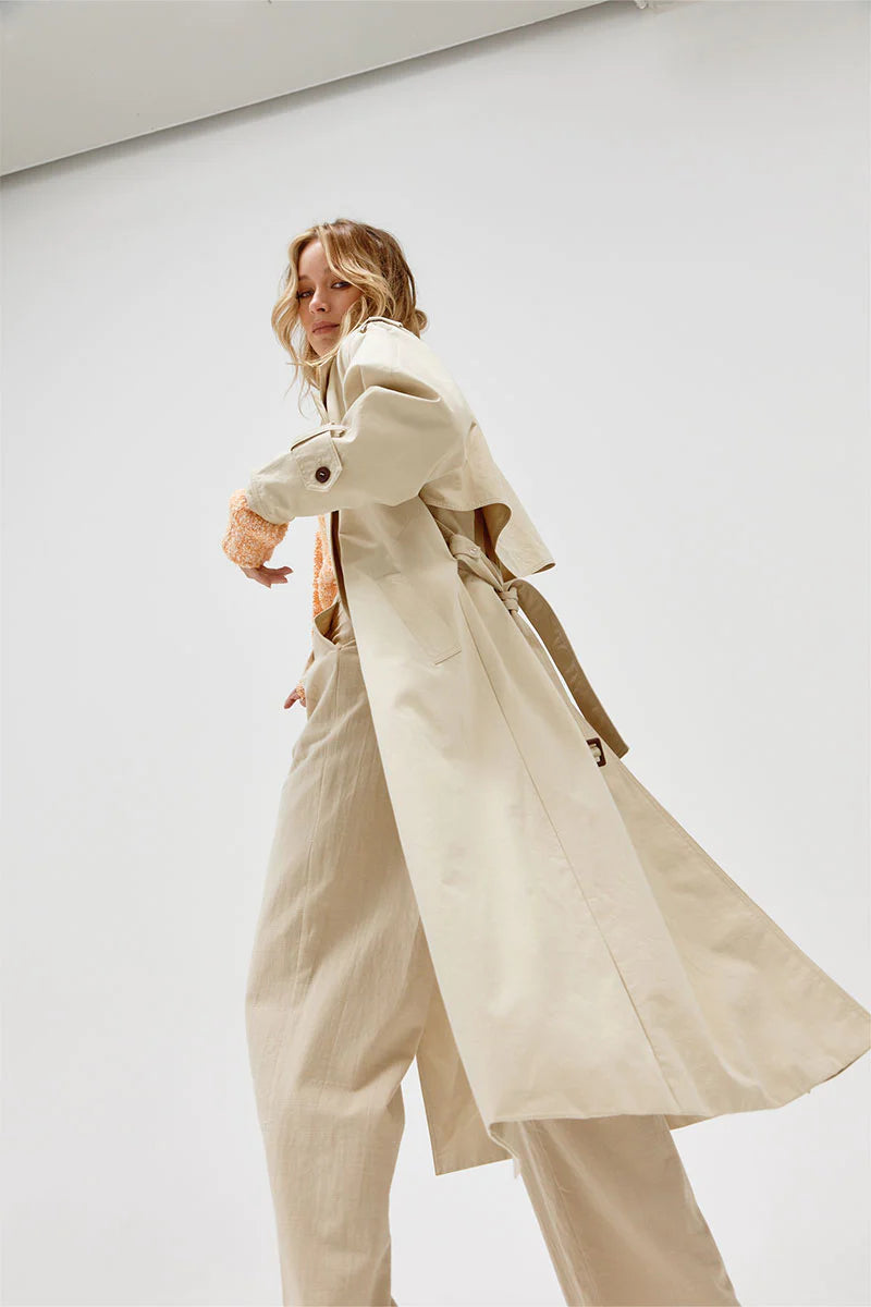 Elysian Collective Sovere Studio Agency Trenchcoat Sand