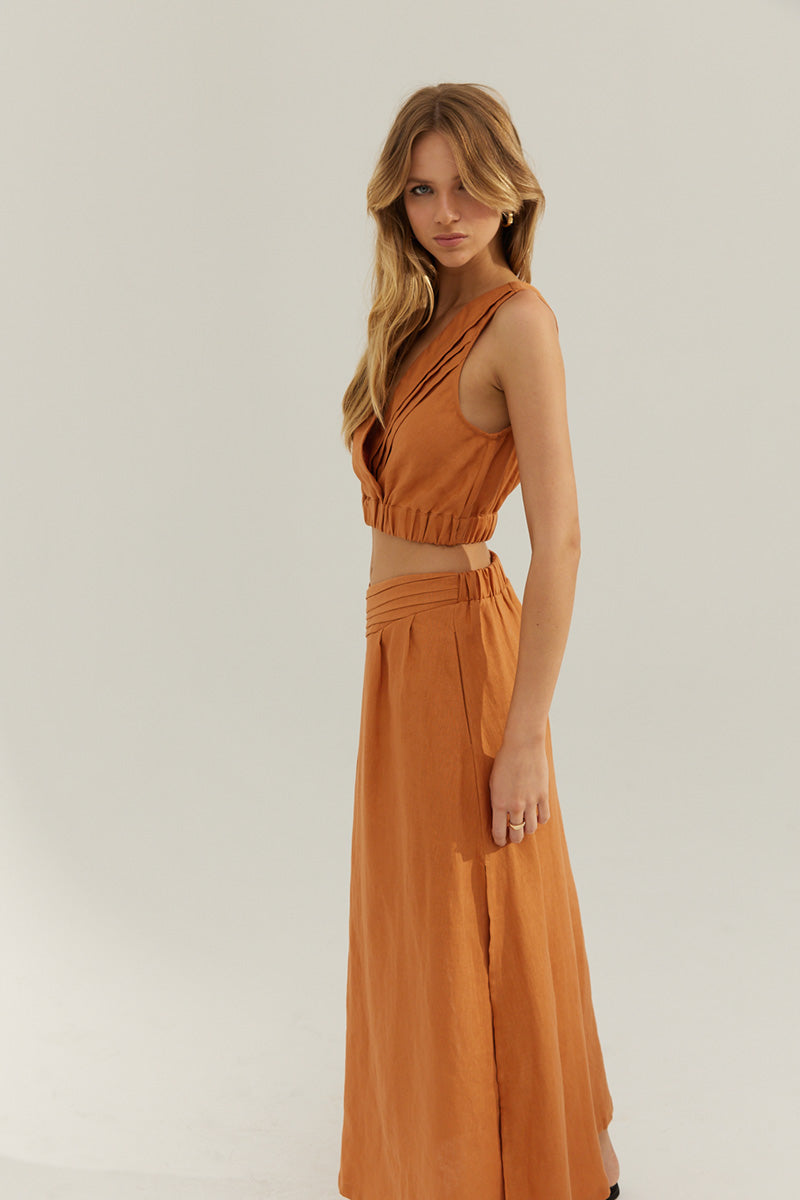 Elysian Collective Sovere Studio Arrive Skirt Amber