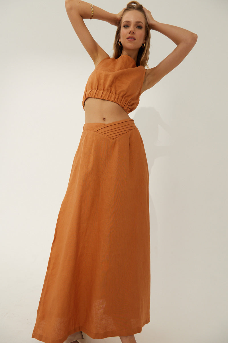 Elysian Collective Sovere Studio Arrive Skirt Amber