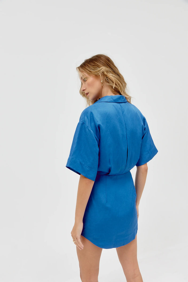 Elysian Collective Sovere Studio Faraway Shirt Dress Lapis