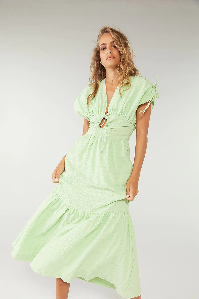 Elysian Collective Sovere Studio Lucid Midi Dress Lime