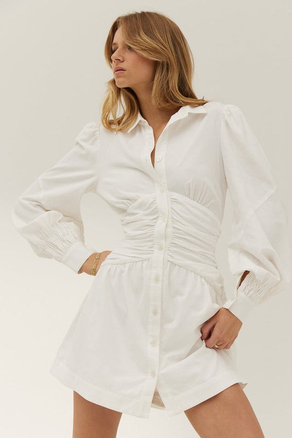 Elysian Collective Sovere Studio Moment Shirt Dress White