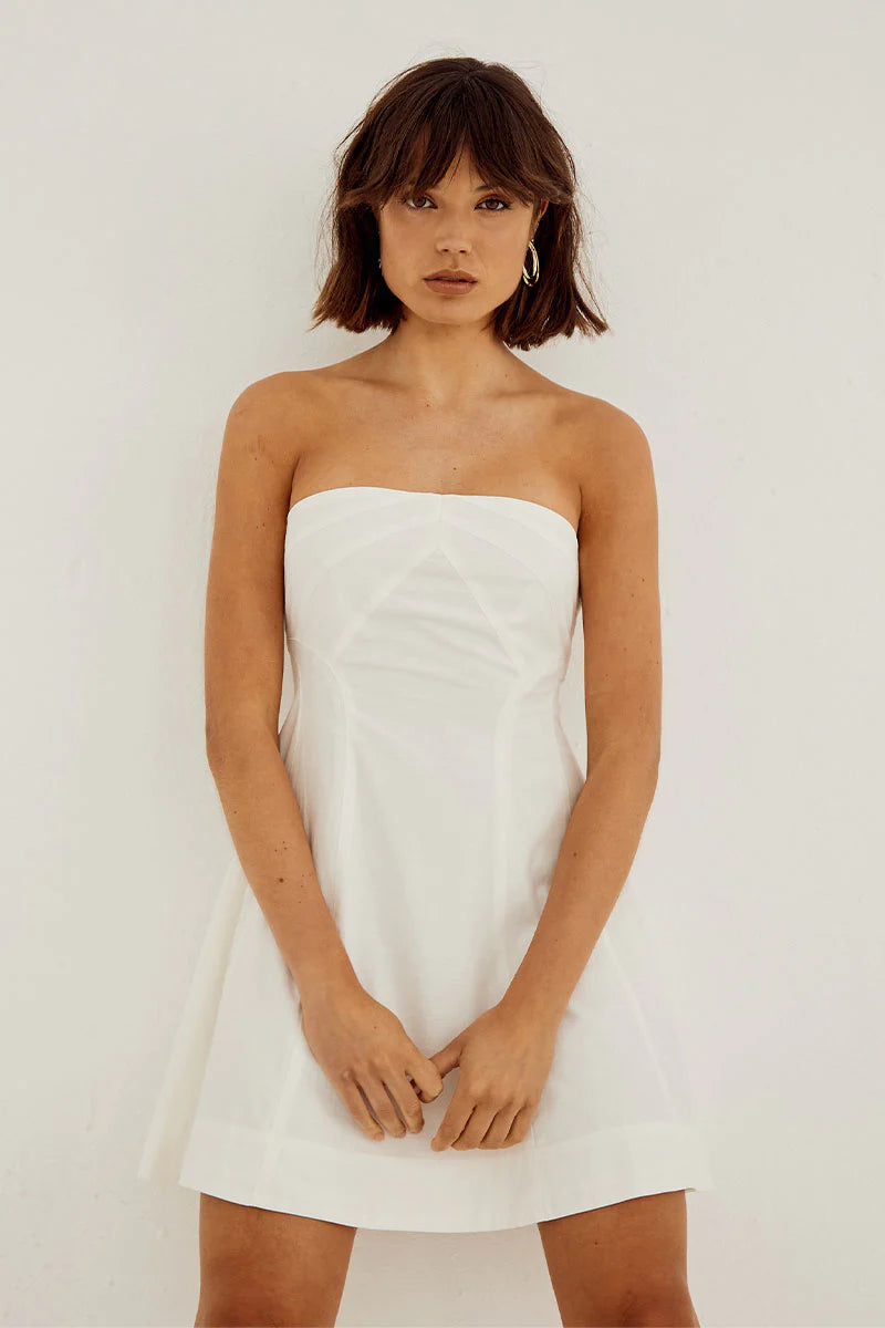 Elysian Collective Sovere Studio Outline Mini Dress White