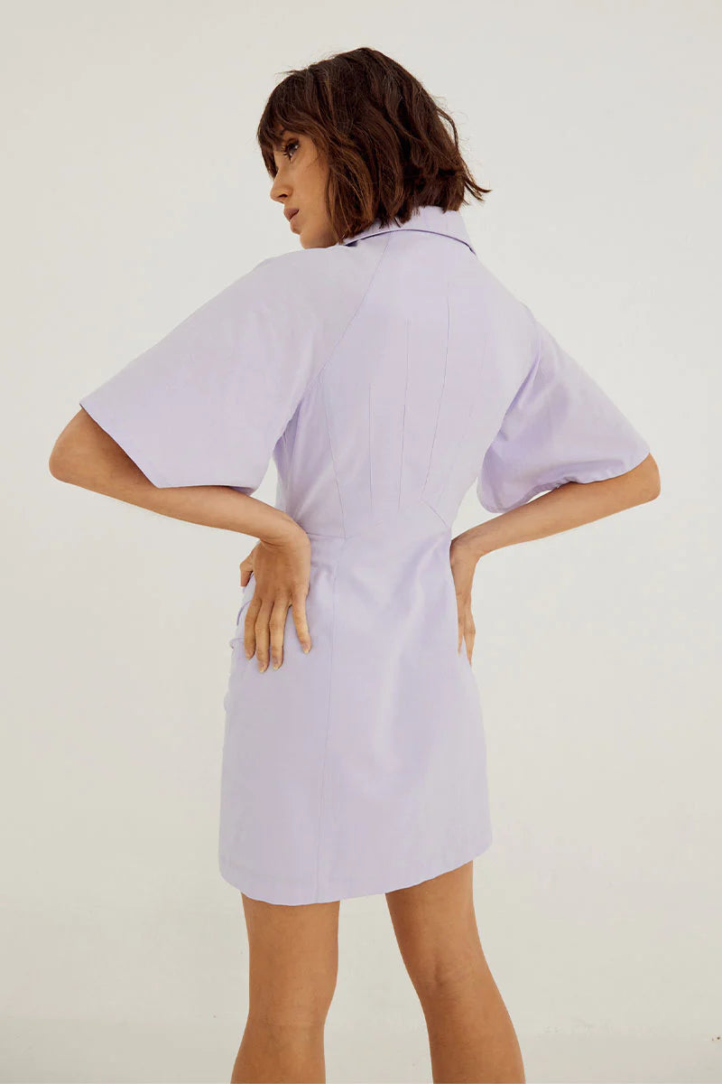 SOVERE / STUDIO - OUTLINE SHIRT DRESS (Pale Peri)