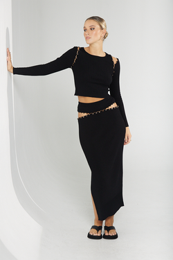 Elysian Collective Sovere Studio Restless Knit Midi Skirt