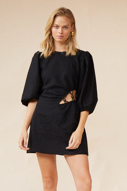 Elysian Collective Suboo Astrid Resin Detail Mini Dress Black