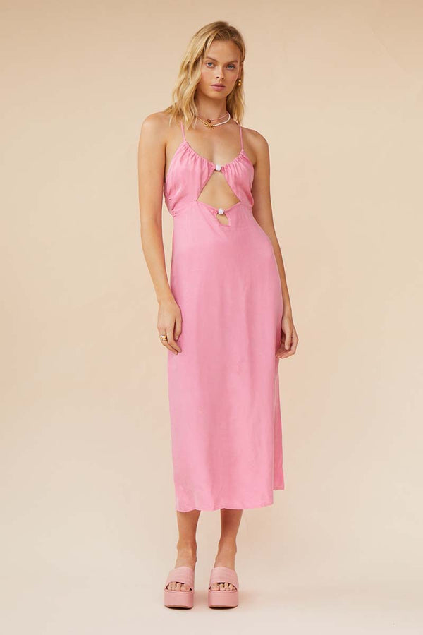 Elysian Collective Suboo Georgia Keyhole Rouched Slip Pink