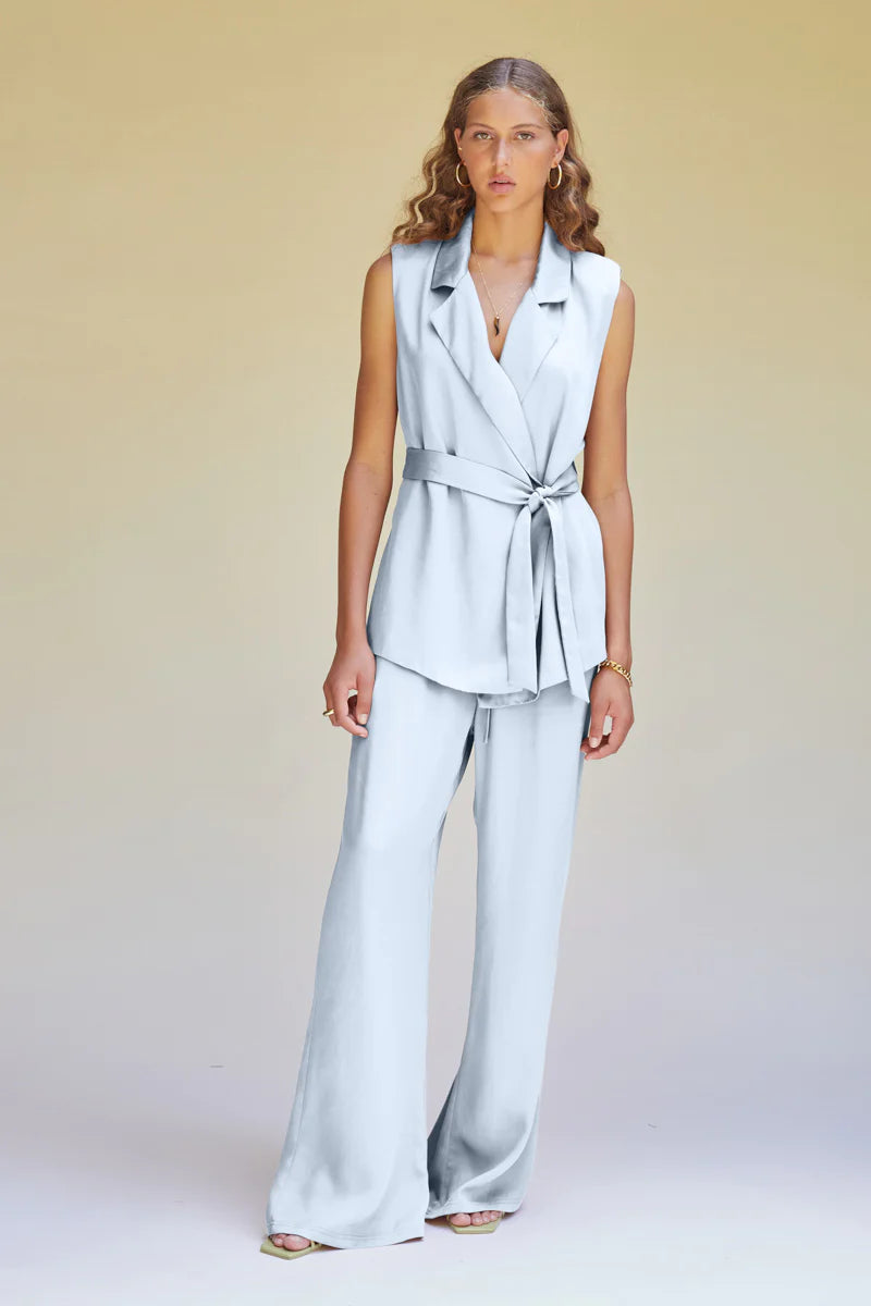 Elysian Collective Suboo Kari Sleeveless Soft Blazer Pale Blue