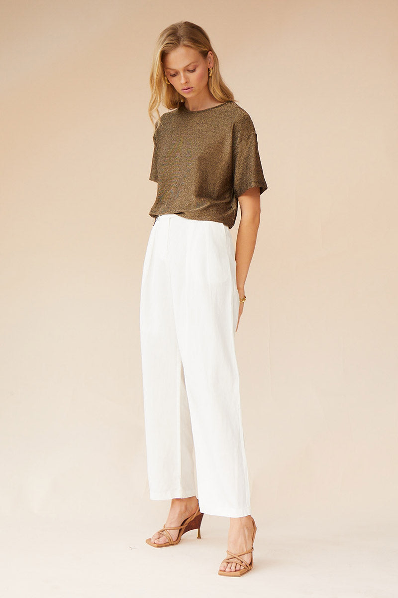 Elysian Collective Suboo Marlo Tailored Pants Ivory