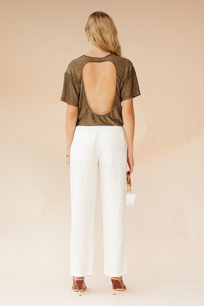 Elysian Collective Suboo Marlo Tailored Pants Ivory