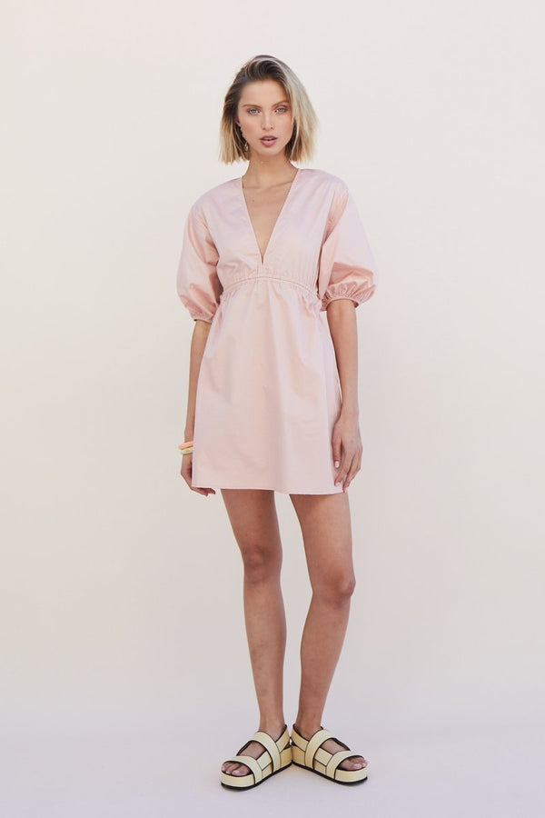 Elysian Collective Suboo Rossana Mini Backless Dress Nude Pink