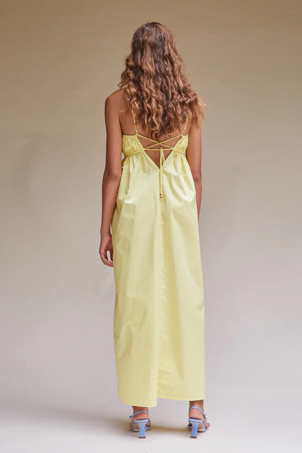 Elysian Collective Suboo Tali Strappy  Maxi Dress Lemon