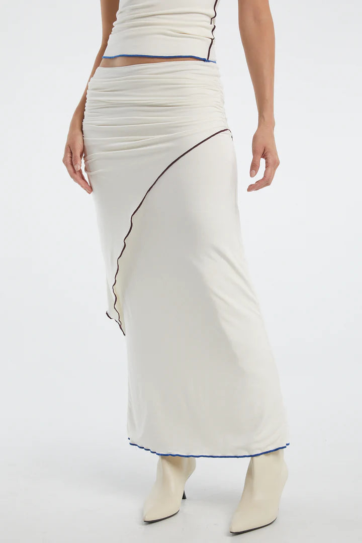 Elysian Collective The Line By K Anita Skirt Vanilla