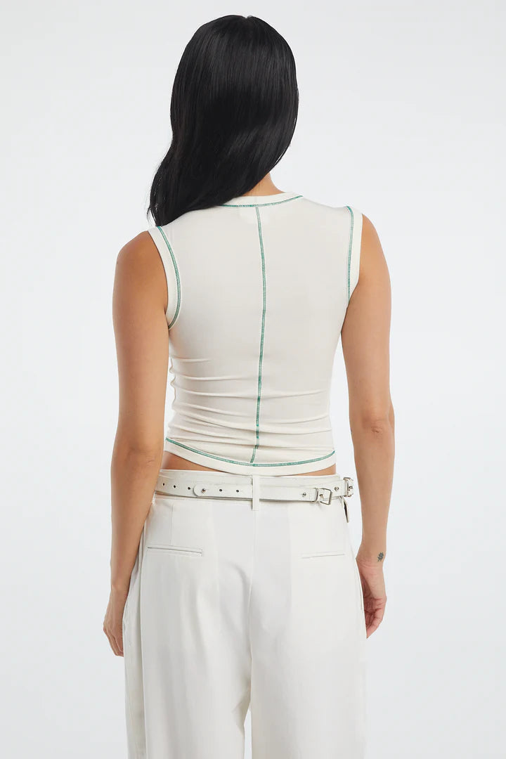 Elysian Collective The Line By K Martine Tank Top Vanilla