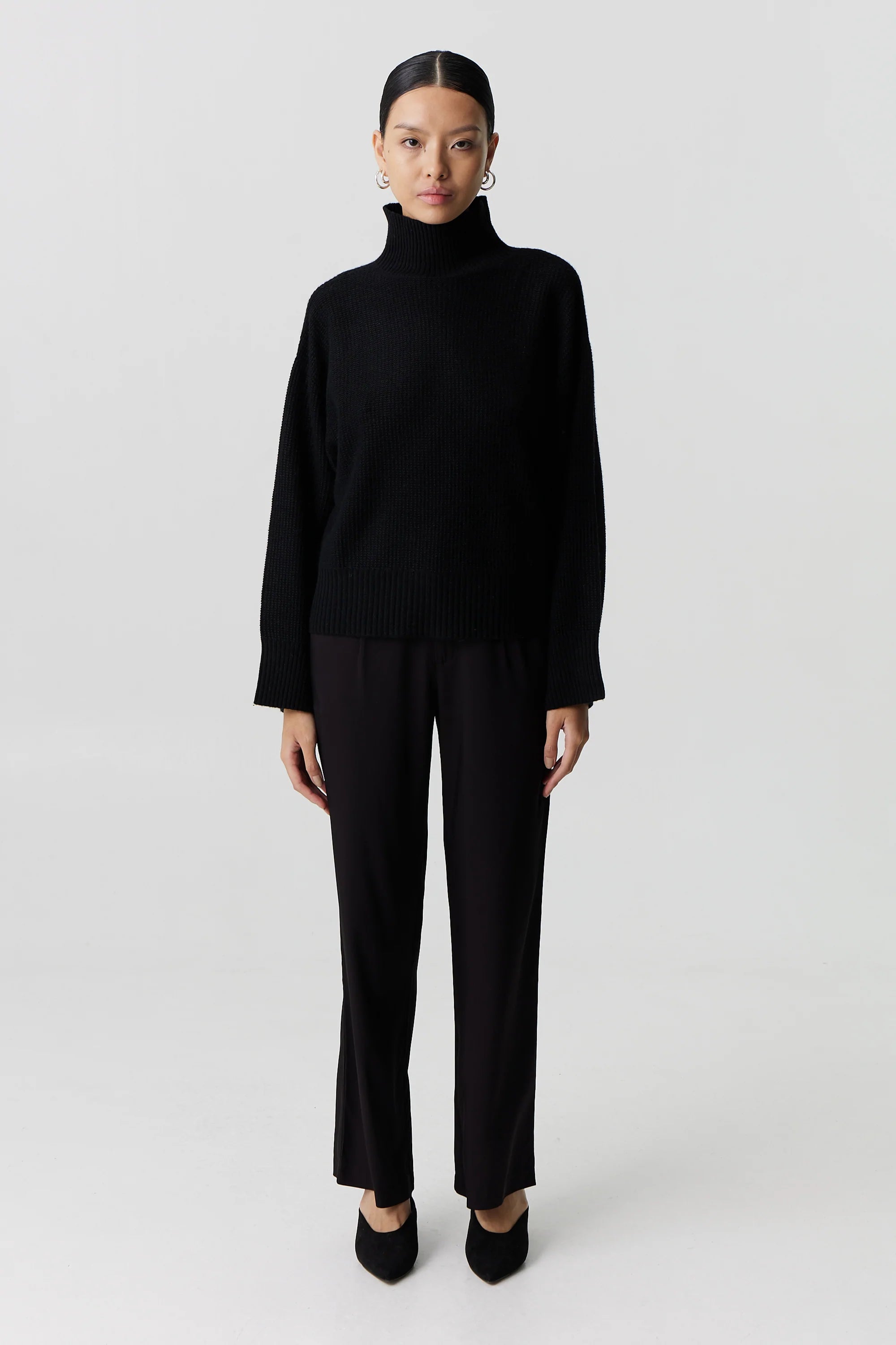 Elysian Collective Third Form Boucle Turtleneck Knit Black