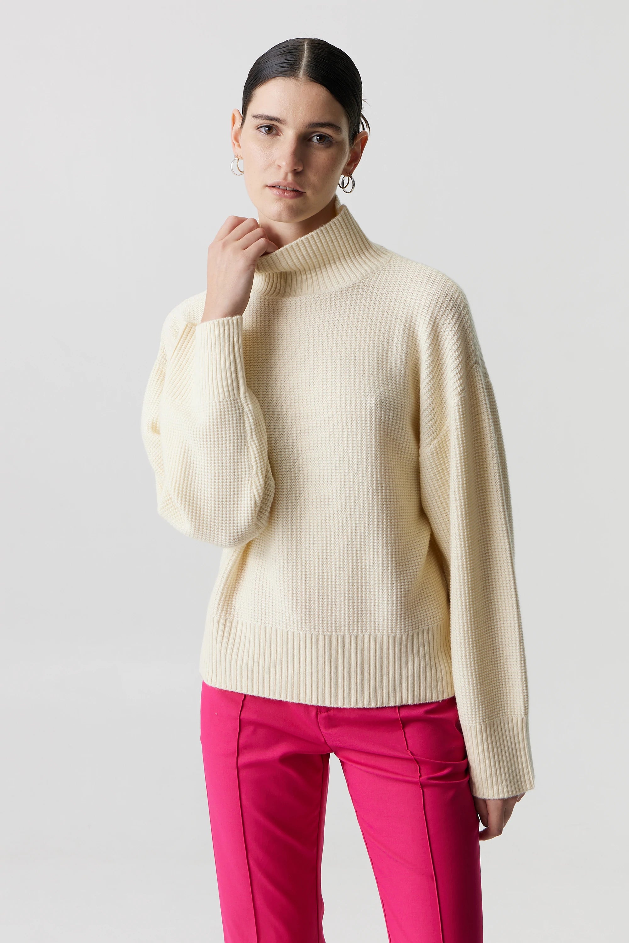 Elysian Collective Third Form Boucle Turtle Knit Cream