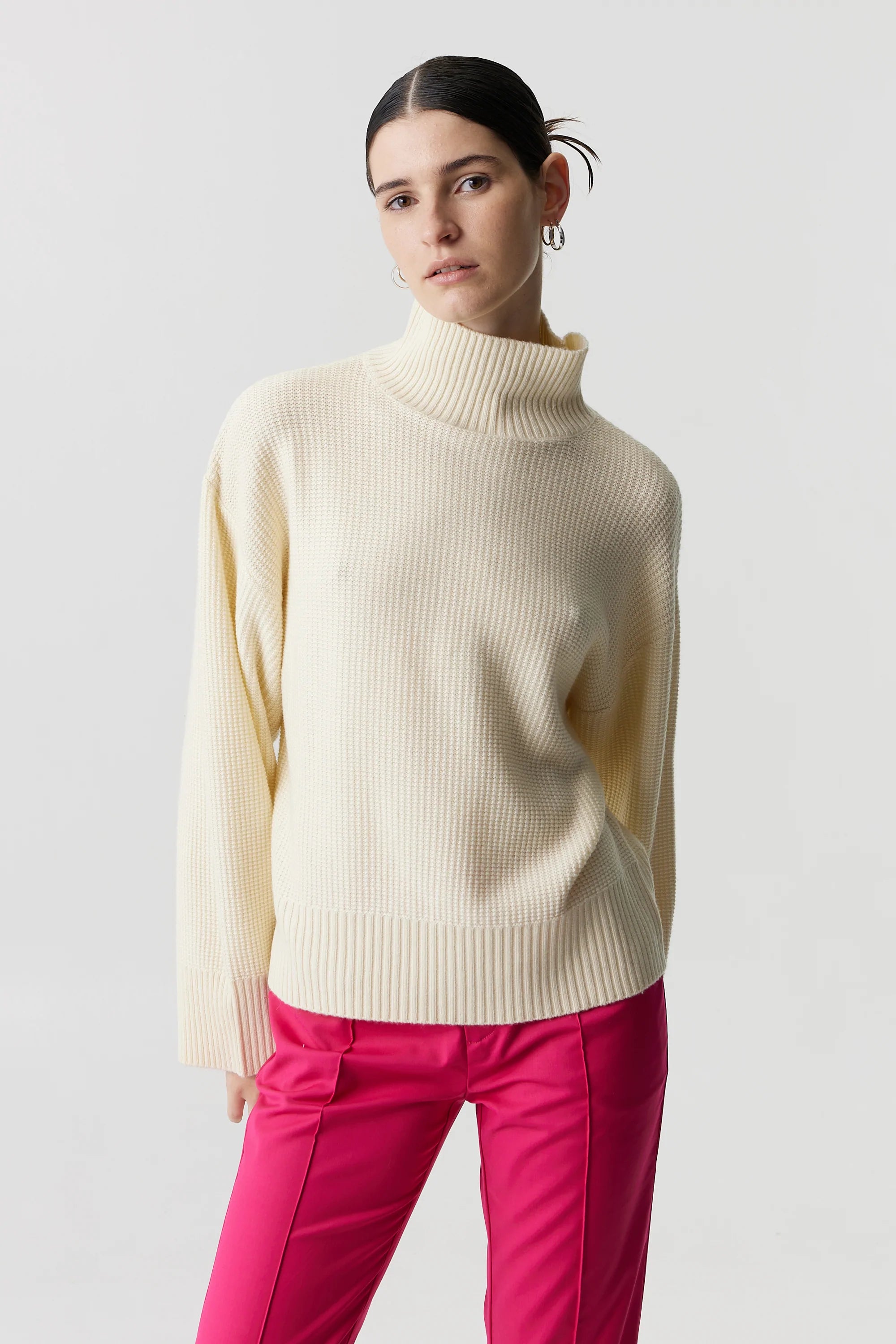 Elysian Collective Third Form Boucle Turtle Knit Cream