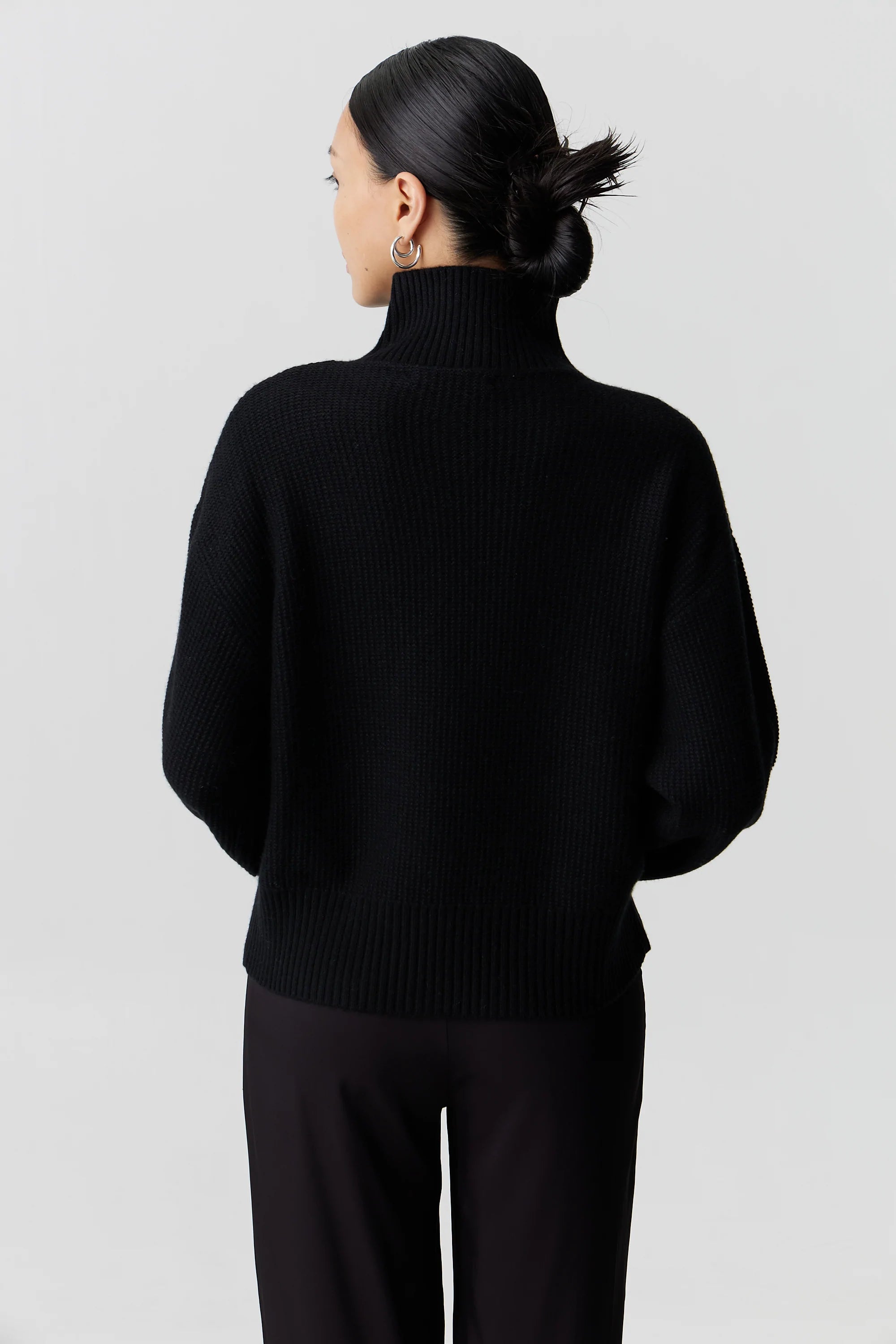 Elysian Collective Third Form Boucle Turtleneck Knit Black