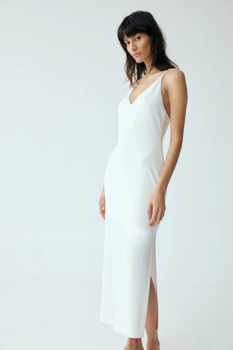 Cross back midi sales dress