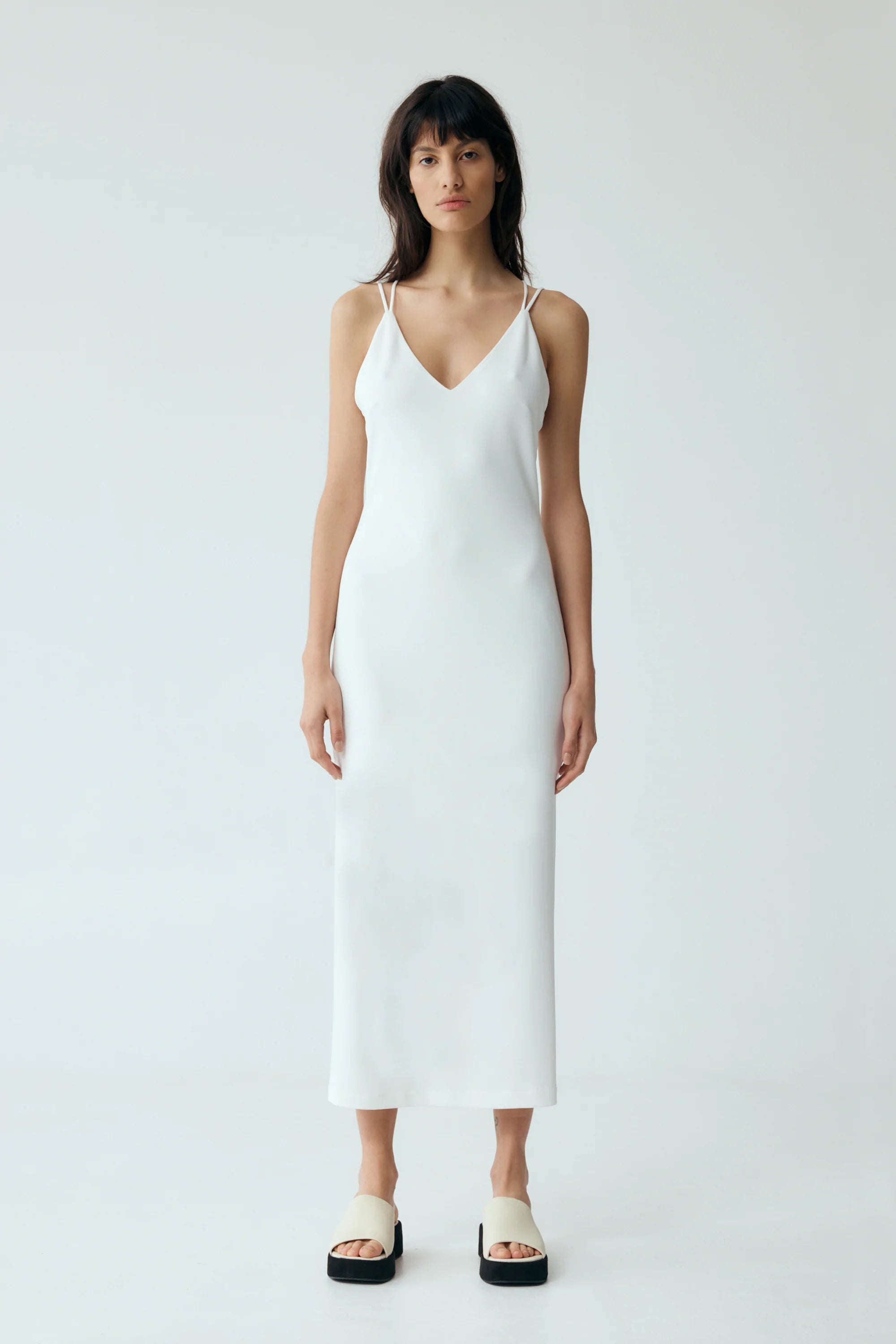 THIRD FORM - FORM CROSS BACK MIDI DRESS (OFF WHITE)