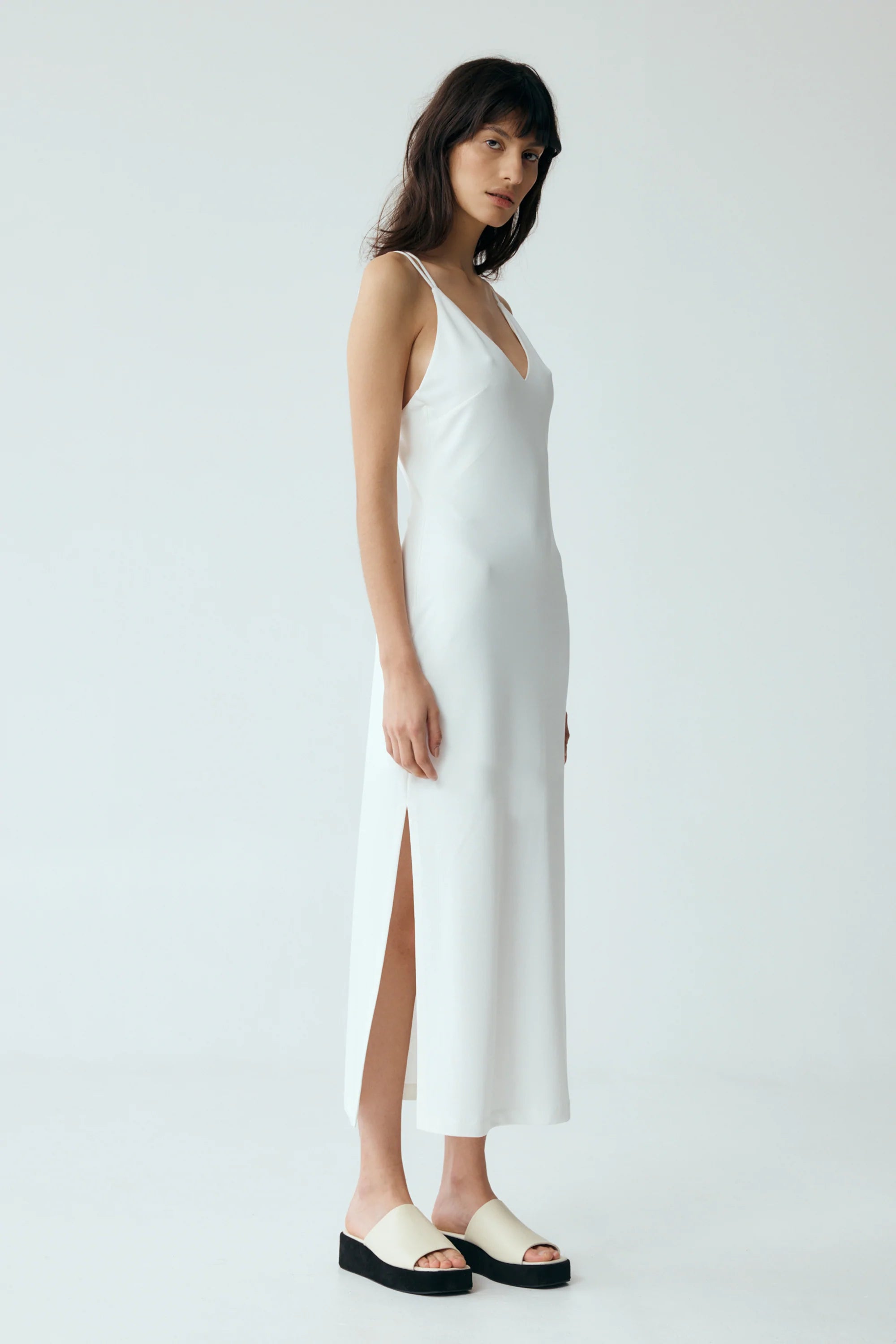 THIRD FORM - FORM CROSS BACK MIDI DRESS (OFF WHITE)