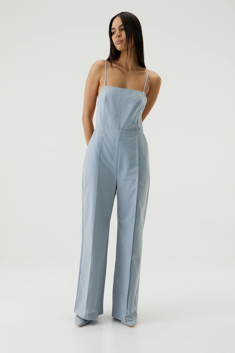 Dusty blue jumpsuit hotsell