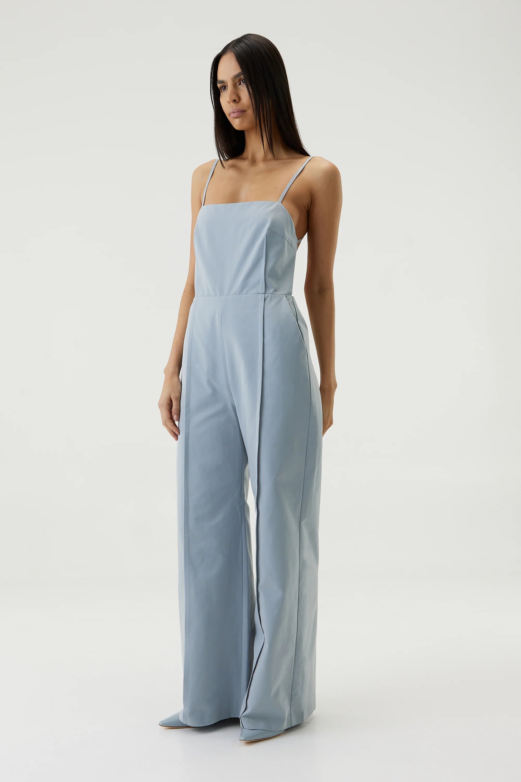 Elysian Collective Third Form Line Through Jumpsuit Dusty Blue