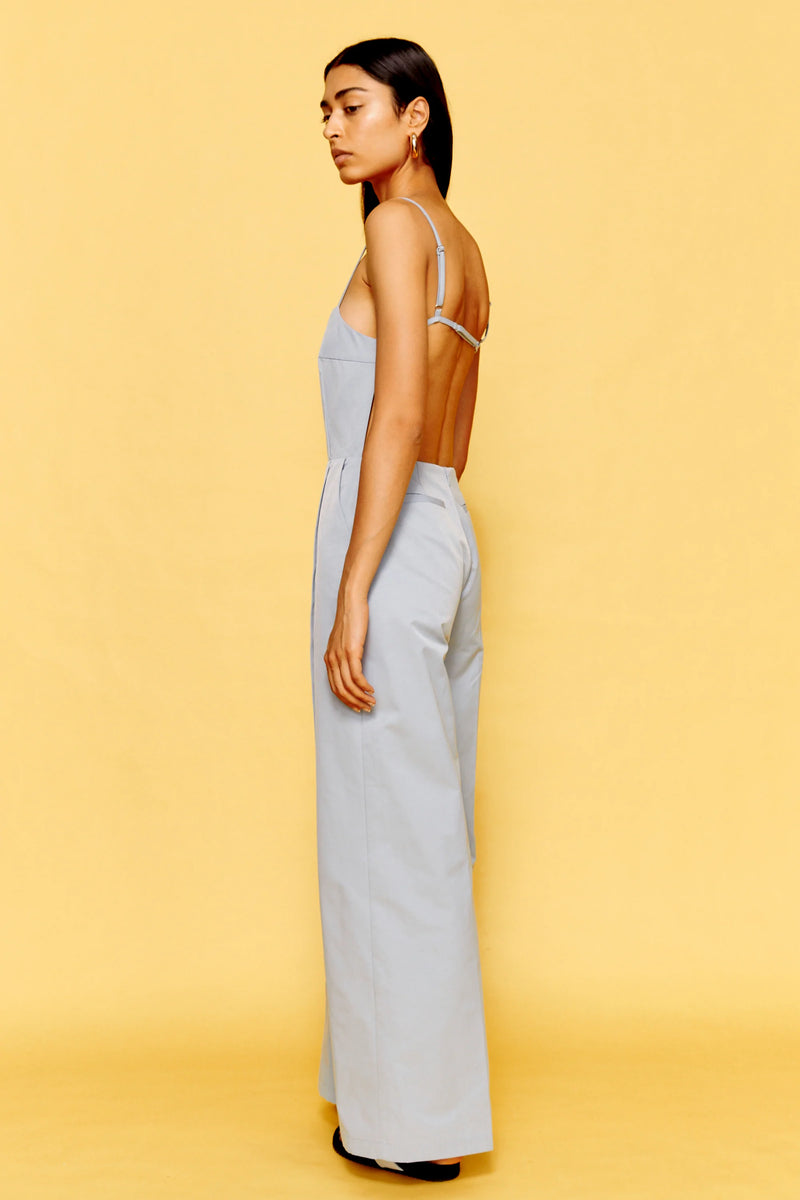 Elysian Collective Third Form Line Through Jumpsuit Dusty Blue