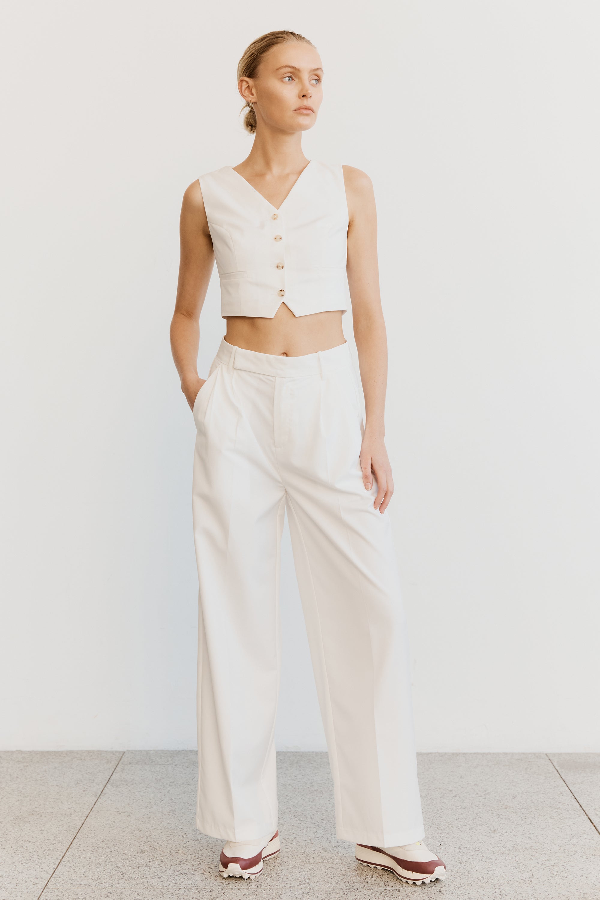 Elysian Collective Third Form Power Play Trouser Cream