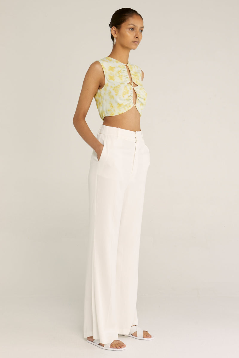 By Dylan Corset Crop Top- Yellow