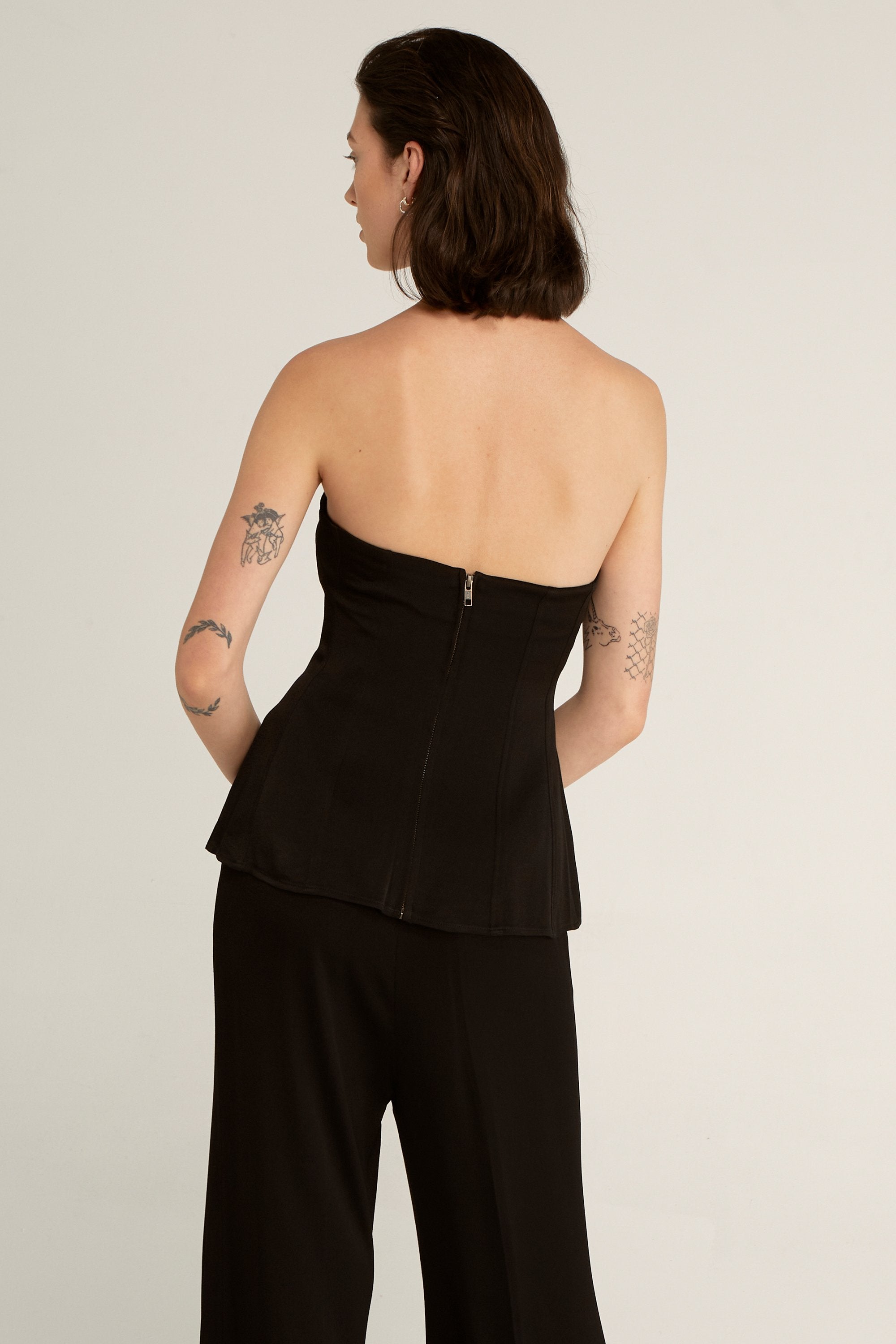 Elysian Collective Third Form Sliding Doors Strapless Top Black