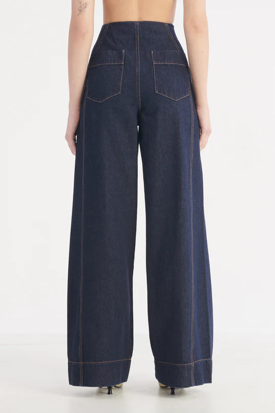 Elysian Collective Nobody Denim Jeanie Tailored Trouser Moody Blue