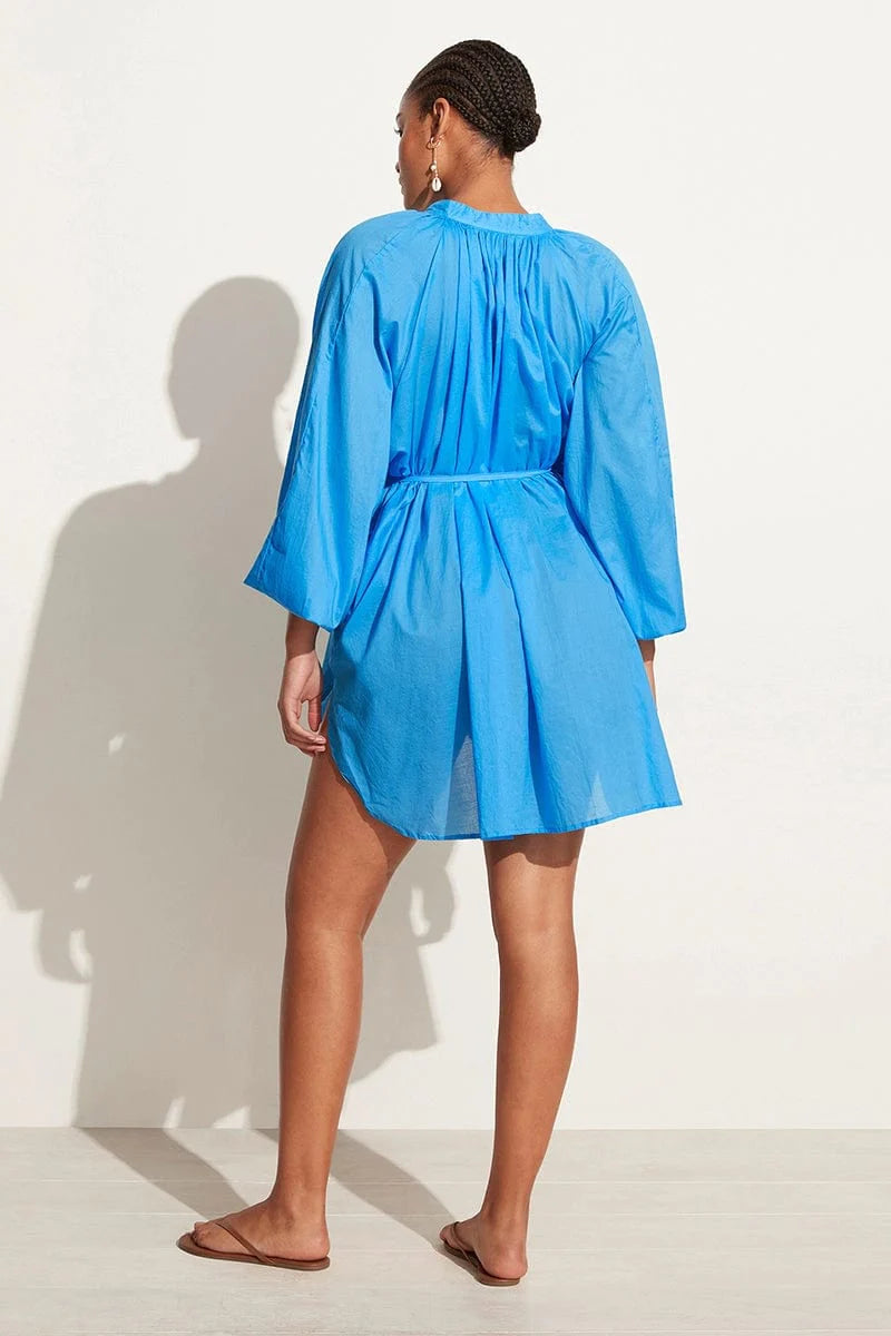 Elysian Collective Faithfull The Brand Lucita Smock Dress Turquoise