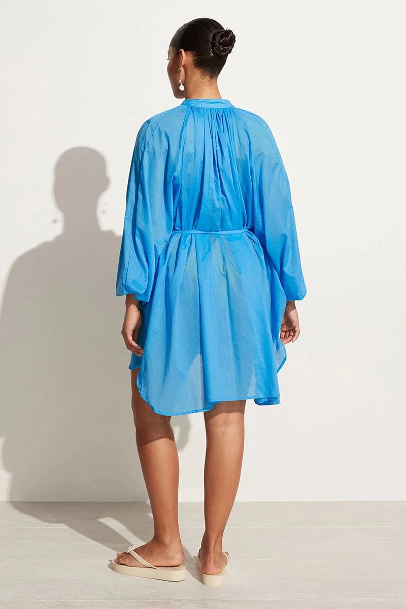 Elysian Collective Faithfull The Brand Lucita Smock Dress Turquoise